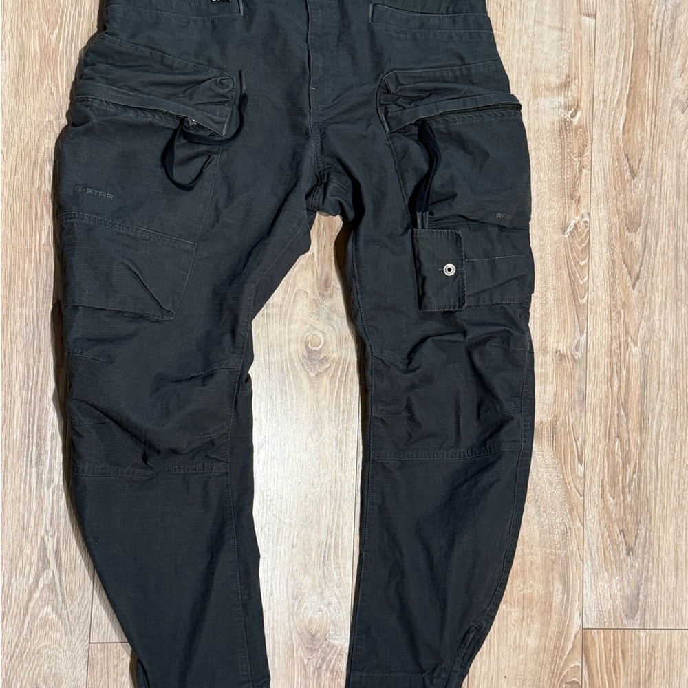 G-Star Black Cargo Pants Relaxed Tapered Fit